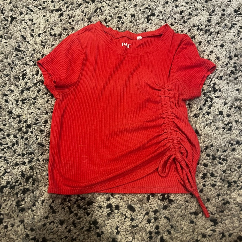 red crop top